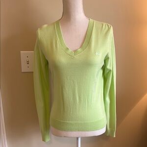 Lilly Pulitzer Vibrant Green V-Neck Sweater